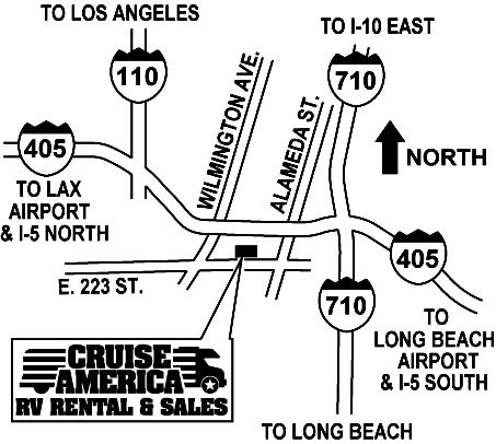 Balcões de levantamento da Cruise America - Los Angeles