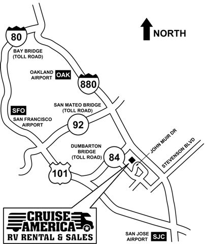 Balcões de levantamento da Cruise America - São Francisco