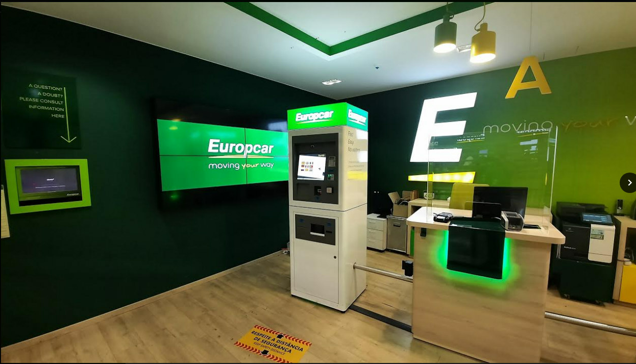 Dispensador de chaves do Serviço Premium Pick-Up Europcar
