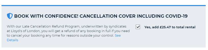 Como juntar o Programa de Reembolso por Cancelamento Tardio a uma reserva