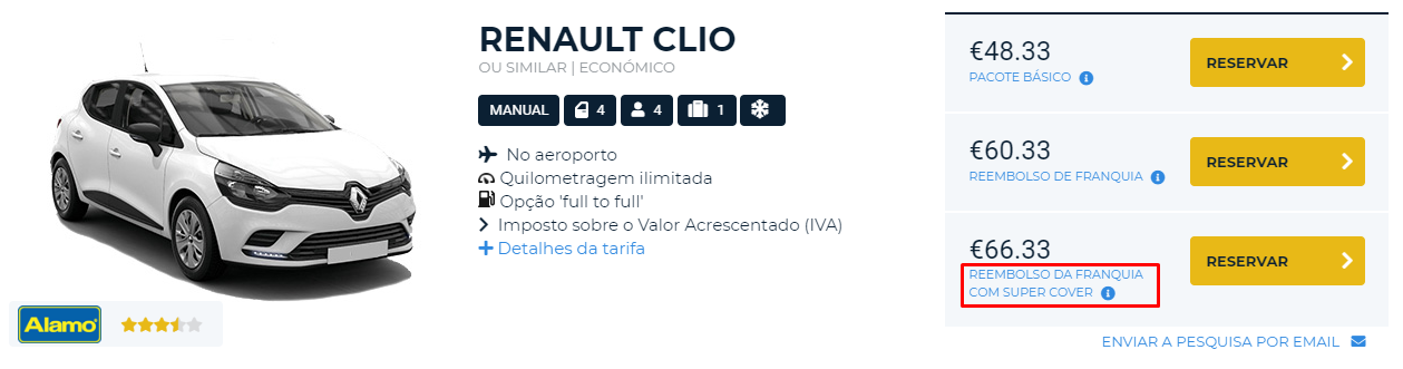 Reembolso da Franquia com Super Cover